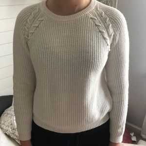 Braided white sweater from forever 21